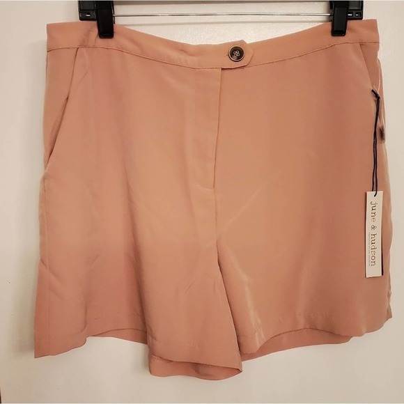 June & Hudson flowy‎ soft pale pink blush boho shorts size XL NEW!! - Picture 1 of 8